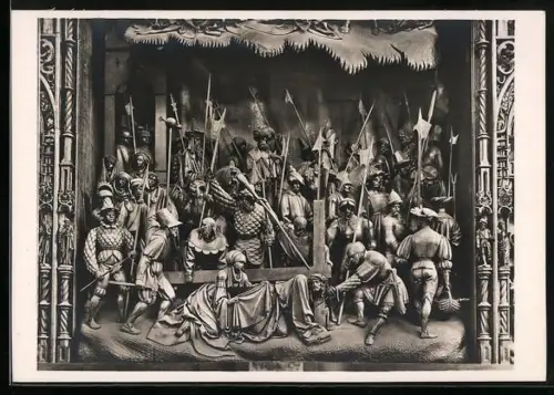 Foto-AK Deutscher Kunstverlag, NR 8: Schleswig, Dom, Kreuztragung aus dem Hochaltar