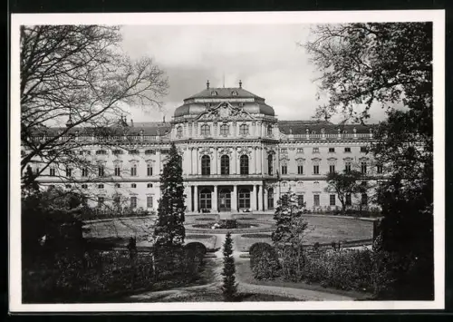 Foto-AK Deutscher Kunstverlag, Nr. 22: Würzburg, Residenz, Gartenseite