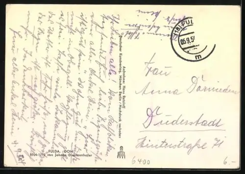 Foto-AK Deutscher Kunstverlag, Nr. 29: Fulda, Dom