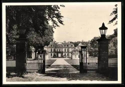 Foto-AK Deutscher Kunstverlag, Nr. 1: Einfahrt zum Schloss Wilhelmsthal
