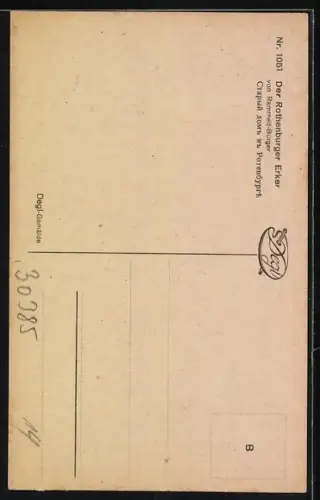 Ölgemälde-Imitations-AK Degi Nr. 1051: Der Rothenburger Erker