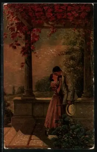 Ölgemälde-Imitations-AK Degi Nr. 1072: Wiedervereintes Paar