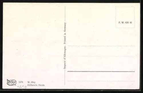 Künstler-AK Degi Nr.1081: Blühende Heide