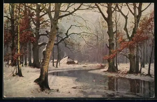 Künstler-AK Degi Nr. 1134: Sonniger Wintertag