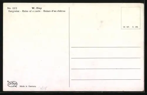 Ölgemälde-Imitations-AK Degi Nr. 1212: Burgruine im Herbst