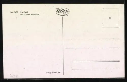 Ölgemälde-Imitations-AK Degi Nr. 561: Bächlein im Wald
