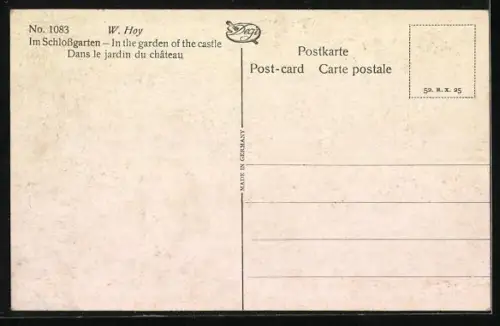 Künstler-AK Degi Nr. 1983: Im Schlossgarten, Frühlingsidyll