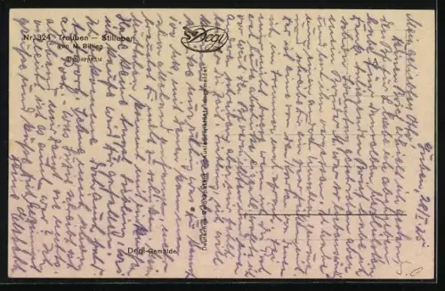 Ölgemälde-Imitations-AK Degi Nr. 324: Stilleben mit Trauben