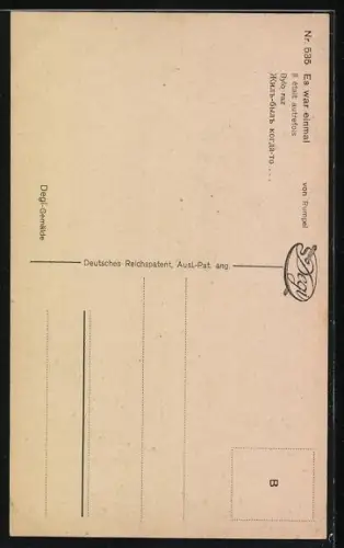 Ölgemälde-Imitations-AK Degi Nr. 535: Kinder mit ihrer Mutter und einem Hund vor dem Kamin