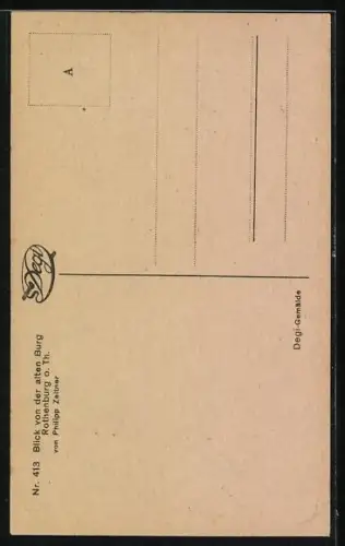 Ölgemälde-Imitations-AK Degi Nr. 413: Rothenburg o. T., Blick von der alten Burg