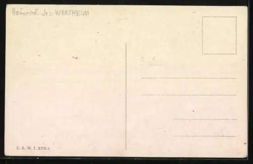 Künstler-AK Brüder Kohn (B.K.W.I) Nr. 3278/4: Dorfpartie mit Kirche im Schnee