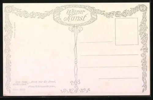 AK Mozart, Don Juan, Reich mir die Hand, mein Leben, Mann hält die Hand einer Frau