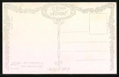 AK Mozart Don Juan, Herr Gouverneur zu Pferde, Männer vor einem Denkmal