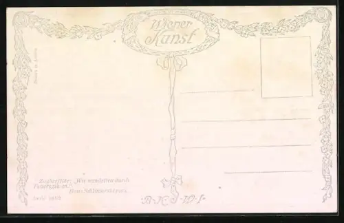 AK Mozart, Zauberflöte, Wir wandeln durch Feuersgluten, Mann spielt Flöte, Sphinx