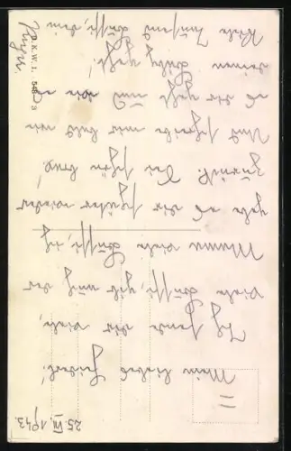 Künstler-AK Brüder Kohn (B.K.W.I) Nr. 548-3: Stillvergnügt, Kleines Paar mit Fläschchen