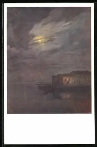 Künstler-AK Brüder Kohn (B.K.W.I) Nr. 713/1: Nachteffekt in den Lagunen