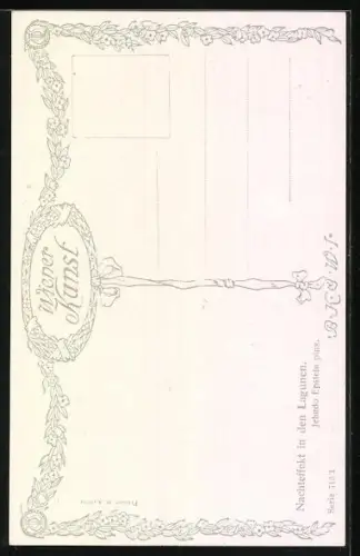Künstler-AK Brüder Kohn (B.K.W.I) Nr. 713/1: Nachteffekt in den Lagunen