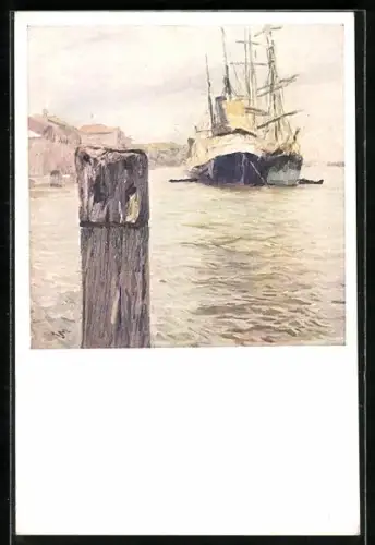 Künstler-AK Brüder Kohn (B.K.W.I) Nr. 713/5: Im Giudeccakanal