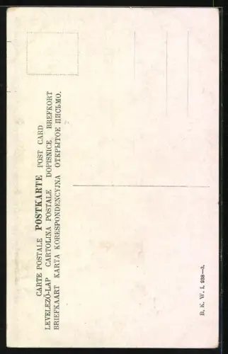 Künstler-AK Brüder Kohn (B.K.W.I) Nr. 938-3: Verzweifelter vor einem Bildstock