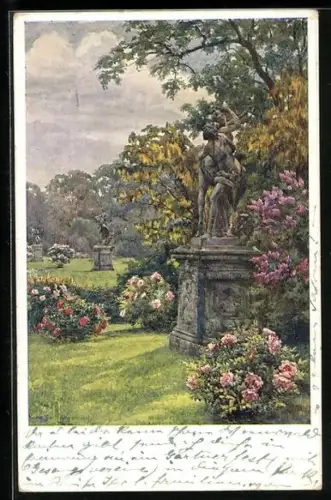 Künstler-AK Brüder Kohn (B.K.W.I) Nr. 790/7: Wien, Schwarzenberggarten