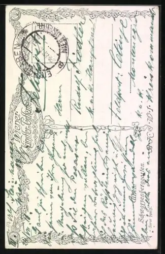 Künstler-AK Brüder Kohn (B.K.W.I) Nr. 790/7: Wien, Schwarzenberggarten