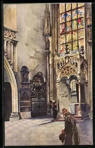 AK Wien I, Stephansdom, Andreasaltar, Eingang zur Kapelle