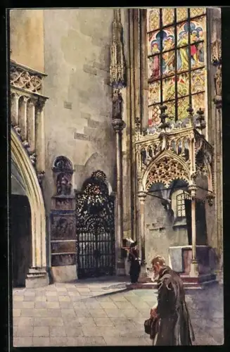 AK Wien I, Stephansdom, Andreasaltar, Eingang zur Kapelle