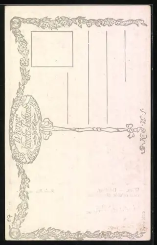 Künstler-AK Wien-Döbling, Bauernfels Sterbehaus
