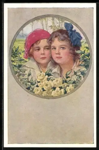 Künstler-AK Brüder Kohn (B.K.W.I) Nr. 309-6: Kinderpaar, Portrait