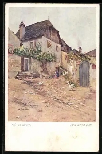 Künstler-AK Brüder Kohn (B.K.W.I) Nr. 1476: Idyl du village