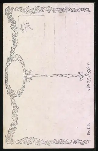 Künstler-AK Brüder Kohn (B.K.W.I) Nr. 1194: Tomec: Musikzimmer, Klavierspieler