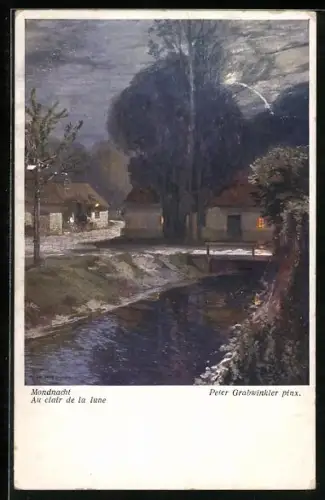 Künstler-AK Brüder Kohn (B.K.W.I) Nr. 1657: Mondnacht