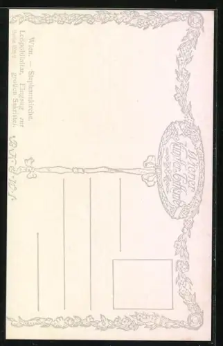 Künstler-AK Wien, Stephanskirche, Leopoldialtar mit Eingang zur grossen Sakristei, Innenansicht