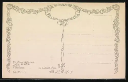 Künstler-AK Brüder Kohn (B.K.W.I) Nr. 257-4: Der Sonne Heimgang
