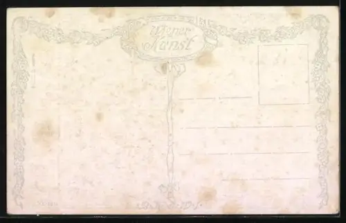 Künstler-AK Brüder Kohn (B.K.W.I) Nr. 1644: Mutter bei der Handarbeit, Tochter sitzt auf der Wiese, Sommerglück