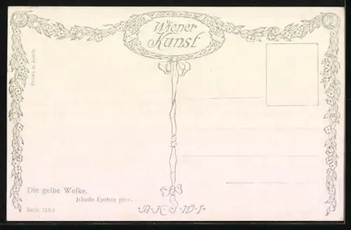 Künstler-AK Brüder Kohn (B.K.W.I) Nr. 713/4: Die gelbe Wolke