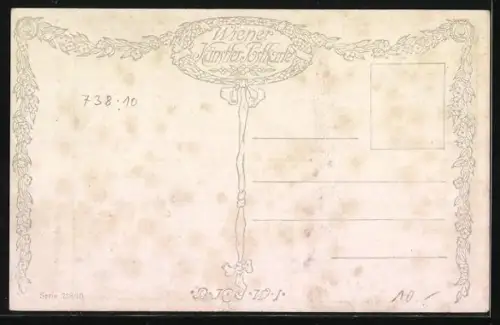 Künstler-AK Brüder Kohn (B.K.W.I) Nr. 738/10: Der Schlossteich