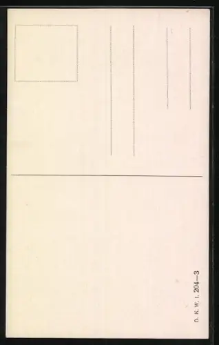 Künstler-AK Brüder Kohn (B.K.W.I) Nr. 204-3: Kleines Kind mit Blumenstrauss und einem Pferdespielzeug auf Rollen