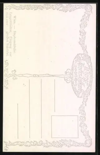 Künstler-AK Wien, Stephanskirche, Leopoldialtar mit Eingang zur grossen Sakristei, Innenansicht