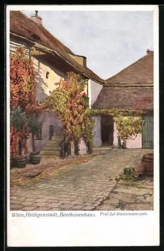 Künstler-AK Wien, Heiligenstadt, Das Beethovenhaus