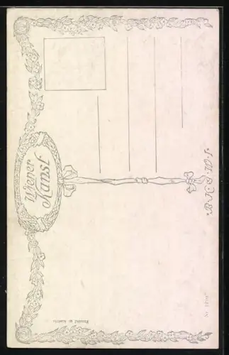 Künstler-AK Brüder Kohn (B.K.W.I) Nr. 1210: Mit Obst und Blumen eingedeckter Frühstückstisch