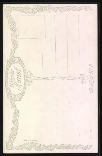 Künstler-AK Brüder Kohn (B.K.W.I) Nr. 1491: Les deux petits oiseaux, nach R. Konopka