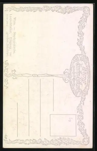 Künstler-AK Wien, Stephanskirche, Leopoldialtar mit Eingang zur grossen Sakristei, Innenansicht