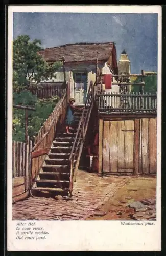 Künstler-AK Brüder Kohn (B.K.W.I) Nr. 2354: Zum Alten Hof führende Treppe