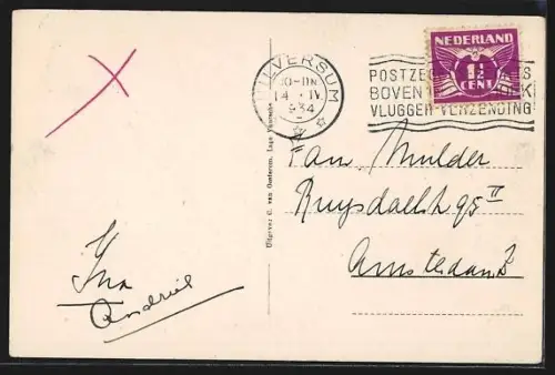 AK Lage Vuursche, Pastorie met Kerk