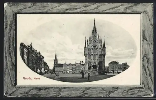 AK Gouda, Markt, Passepartout