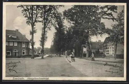 AK Enschede, Hengeloschestraat, Panorama