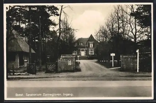 AK Soest, Sanatorium Zonnegloren, Ingang