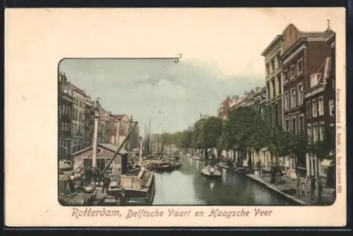 AK Rotterdam, Delftsche Vaart en Haagsche Veer, Boote