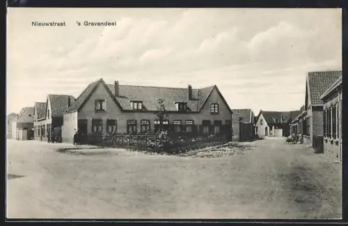AK `s Gravendeel, Nieuwstraat, Strassenblick